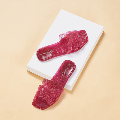 Forever Glam By Pantaloons Women Flats(Pink , 7)