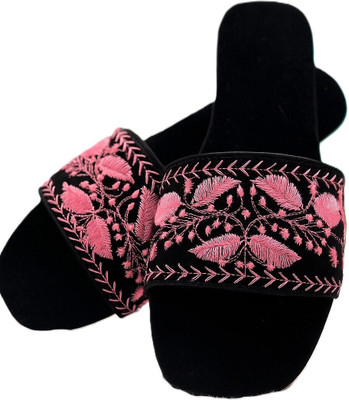 Dualstep Women Flats(Black, Pink , 6)