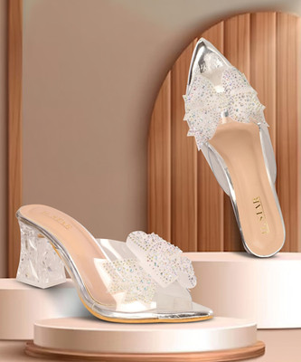 11COLLECTION Women Heels(Silver , 3)
