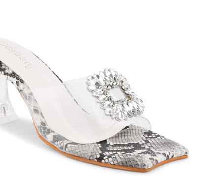 Dressberry Women Heels(White, Natural , 4)