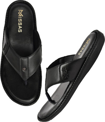 missas group Men Sandals(Black , 9)