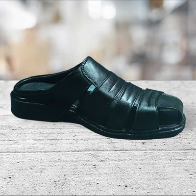 RURAL CRAFT Men Sandals(Black , 6)