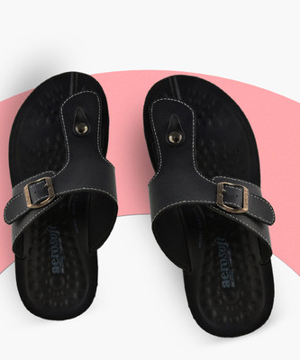 Aerosoft Men's Black Sandal Men Casual(Black , 40)