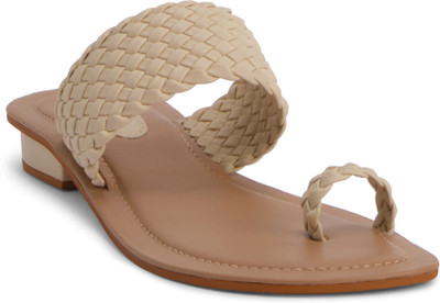 ERIDANI Women Flats(Off White , 4)