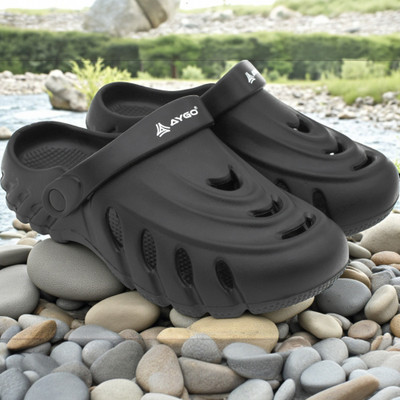 AYGO Men Clogs(Black , 8)