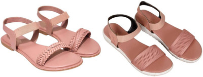 Kuhu Creations Women Flats(Pink, Pink , 5)