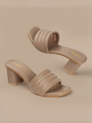 LAVIE Women Heels(Beige , 4)