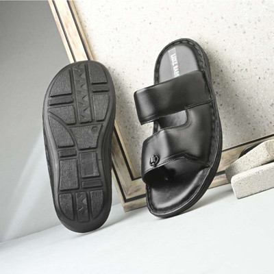LUXE BARGE Men Sandals(Black , 10)