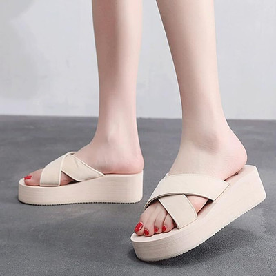 Gloglamp Women Heels(Beige , 7)