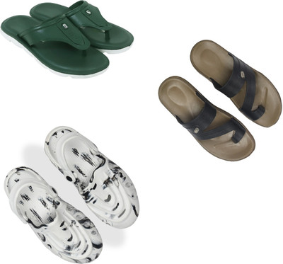 Vomoya Men Sandals(Green, Black, White , 10)