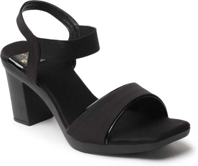 afuzi Women Heels(Black , 4)