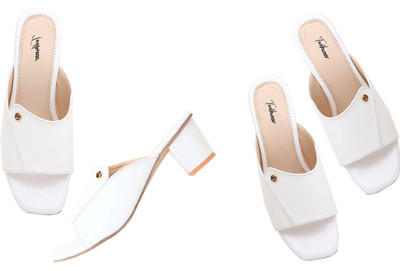 Todhwear Women Heels(White, White , 4)