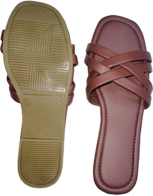 XiZUii Women Flats(Brown , 4)