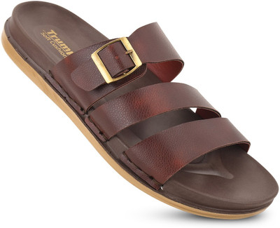 TRUMP Men Sandals(Brown , 8)