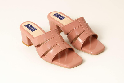 Purple Flamingo Women Heels(Pink , 8)