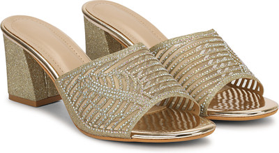 Ishransh Women Heels(Gold , 7)