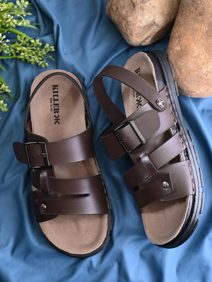 KILLER Men Sandals(Brown , 7)