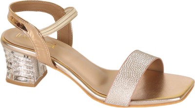 Indifeet Women Heels(Gold , 5)