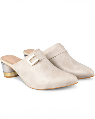 Froh Feet Women Heels(Grey , 6)