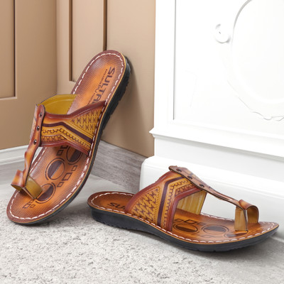 Chic Men Sandals(Tan , 10)