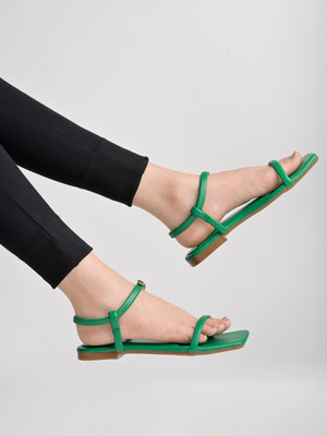 SHOETOPIA Women Flats(Green , 3)