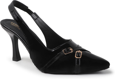yesmiss Women Heels(Black , 7)