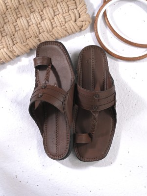 House of Pataudi Men Sandals(Brown , 10)