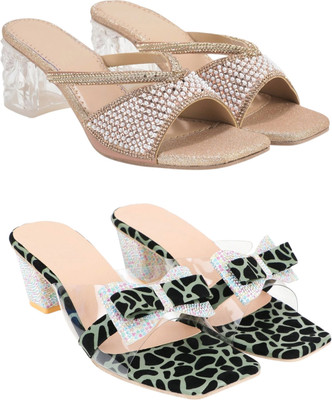 Beacon Women Heels(Green, Green , 4)