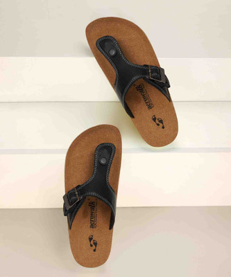 aerowalk Men Sandals(Black , 9)