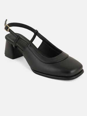 CHEMISTRY Women Heels(Black , 8)