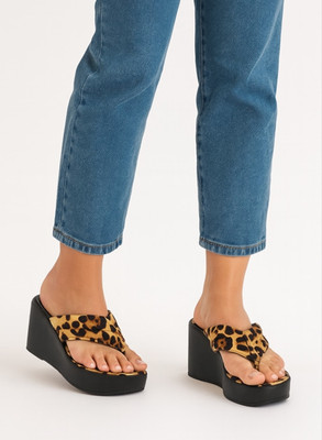 Gloglamp Women Wedges(Black, Beige , 5)