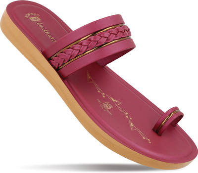 WALKAROO Women Flats(Maroon , 5)