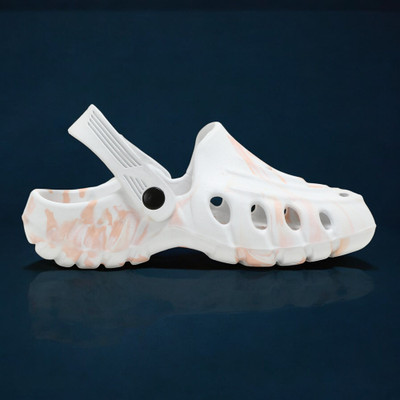 Begone Men Clogs(White, Pink , 6)