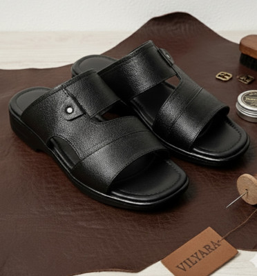 Vilyara Men Sandals(Black , 6)