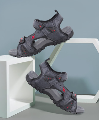 Sparx SS 590 Men Sandals(Black, Red , 8)