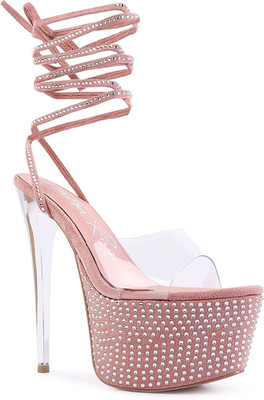 London Rag Women Heels(Pink , 5)