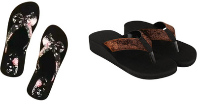 kishu Women Flats(Multicolor, Brown , 5)