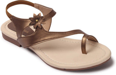 Picktoes PT-411 Lightweight Comfort Summer Trendy Premium Stylish Party disigin Women Flats(Copper , 4)