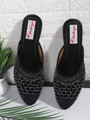 SHOKIYA Women Flats(Black , 8)