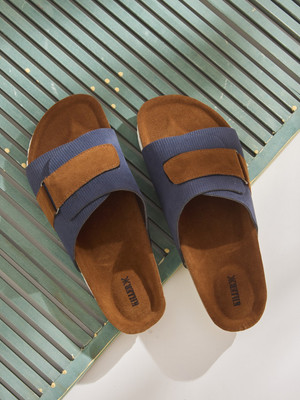 KILLER Men Sandals(Navy, Brown , 7)