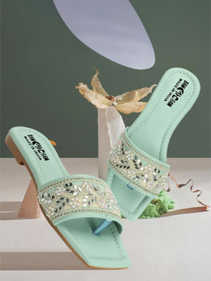 Bambam Women Flats(Green , 8)