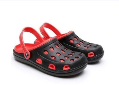 sneaker junkies Men Clogs(Red , 6)