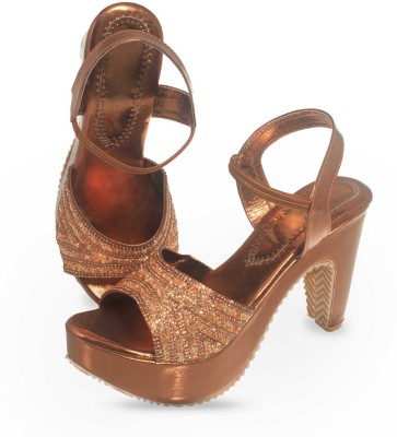 Digni Women Heels(Copper , 3)