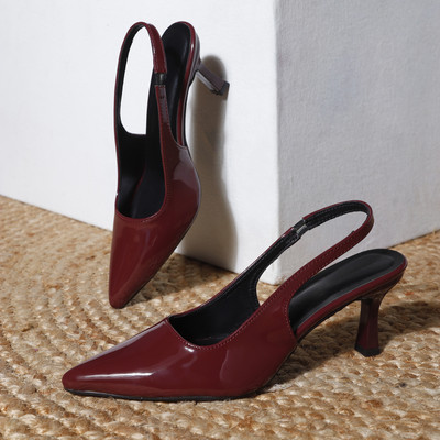CHEMISTRY Women Heels(Maroon , 8)