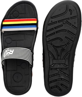 FOUSS Men Sandals(Black , 8)