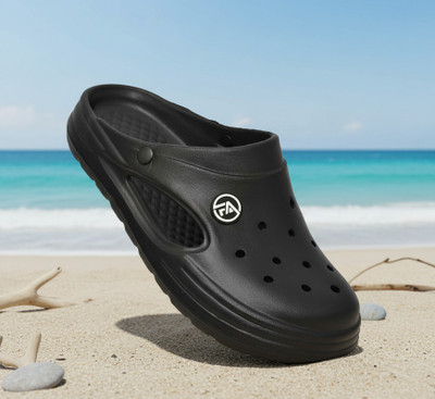 SATERRA Men Sandals(Black , 10)