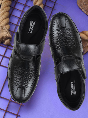 Zixer Men Sandals(Black , 7)