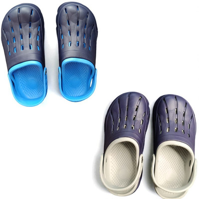 Monrav Men Clogs(Blue, Navy , 8)