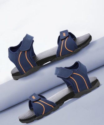 Sparx SS 703 Men Sandals(Navy, Orange , 10)