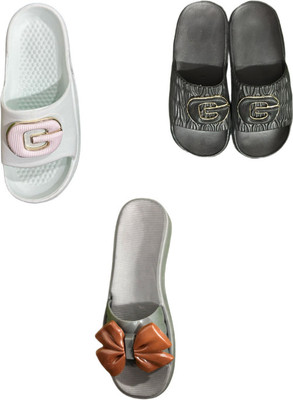 strivox Women Flip Flops(Multicolor , 5)